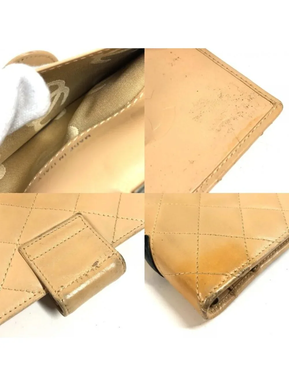 Chanel Notebook Cover CC Logo Leather Beige Agenda